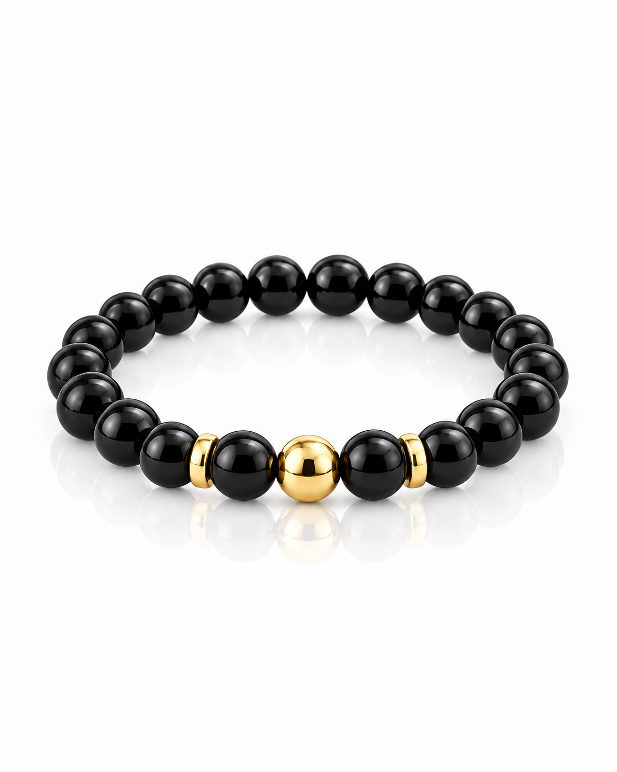Pulsera Ónix Negro oro Vesko