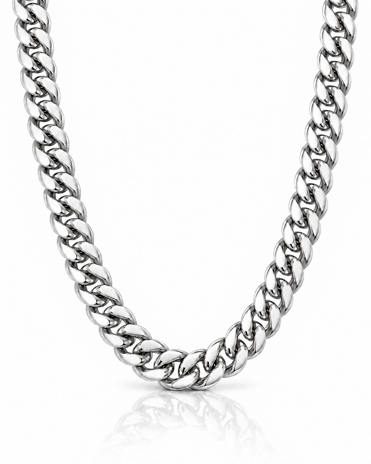 Cadena Cuban Link 8mm plata Vesko