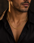 Cadena Fígaro 3mm oro puesta – Vesko