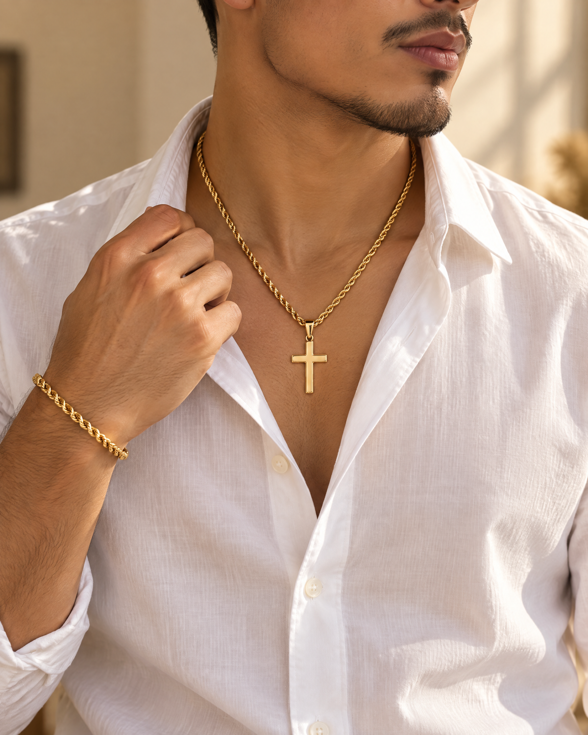 Set Cruz + Rope oro puesto – Vesko
