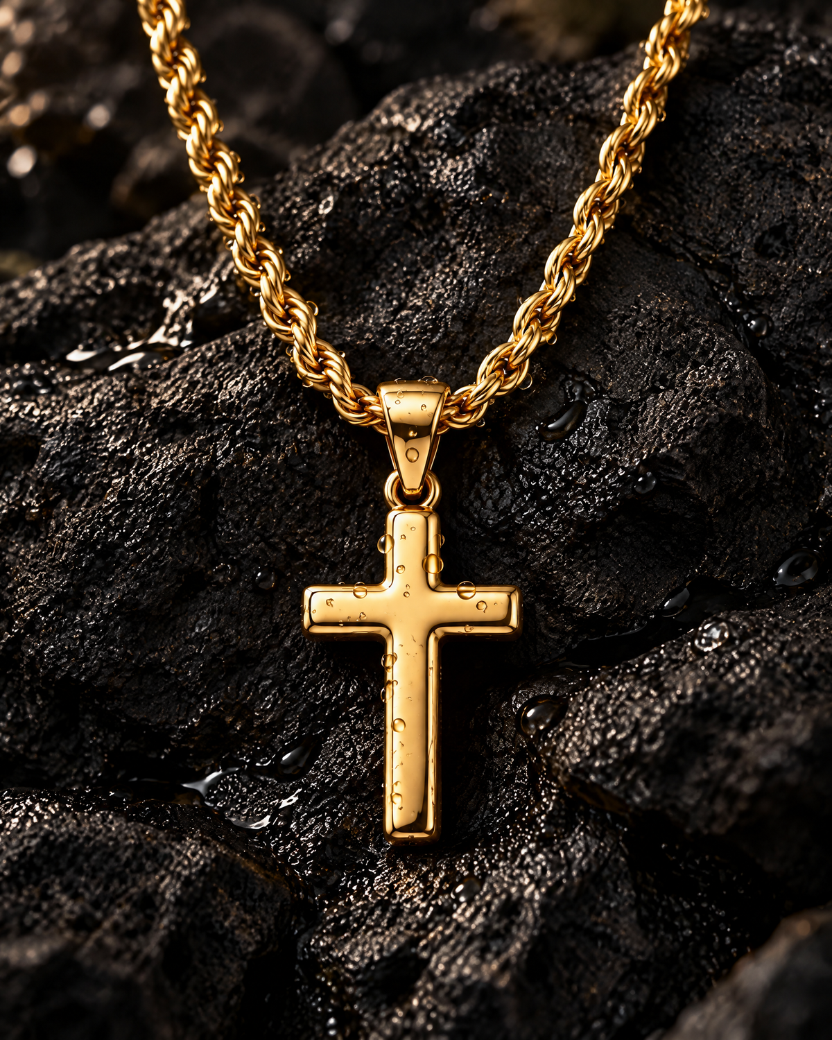 Detalle Colgante Cruz oro – Vesko