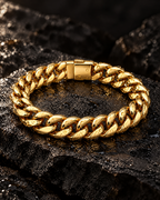Detalle cierre Pulsera Cuban Link 8mm oro – Vesko