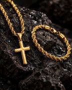 Detalle Set Cruz + Rope oro – Vesko