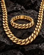 Detalle Set Cuban Link 8mm oro – Vesko