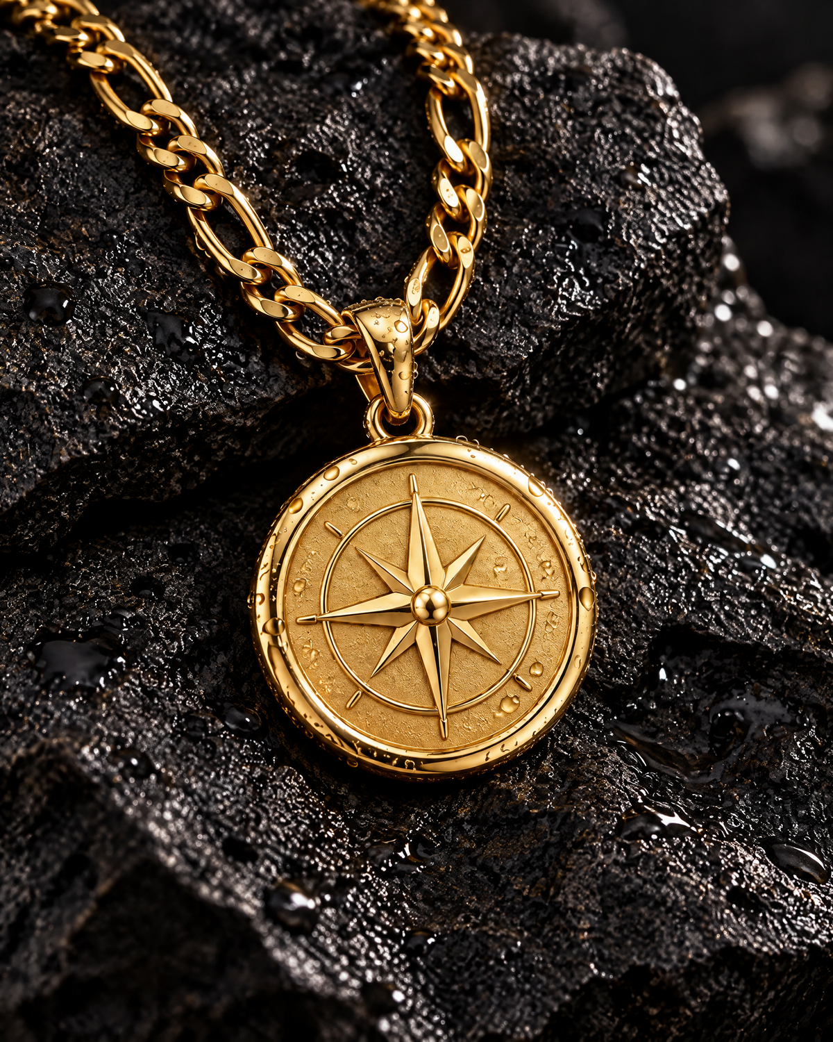 Detalle Set Fígaro + Brújula oro – Vesko